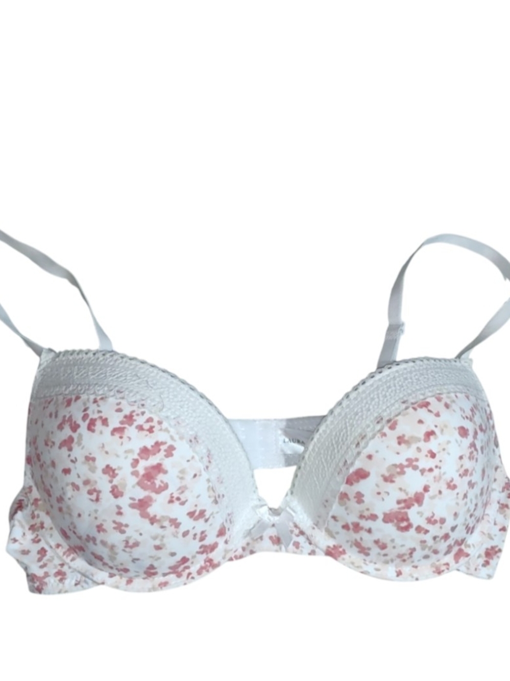 Laura Ashley  Floral Padded Bra  Lace Detail & Adjustable Straps 36C